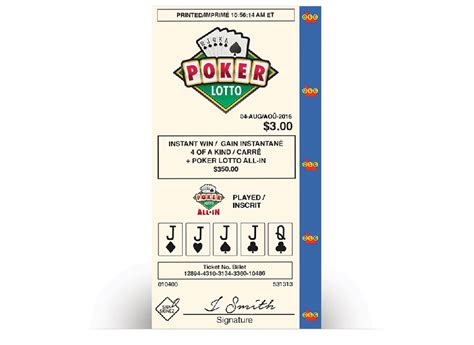 poker lotto winning tickets.